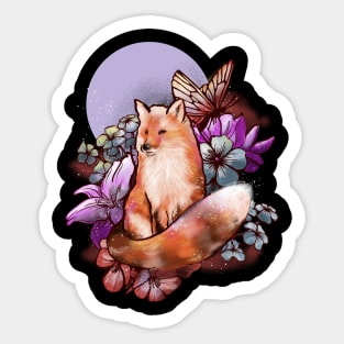 Moonlight fox Sticker